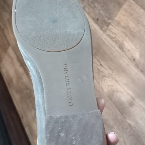 Women's Gray Lucky Brand Suede Loafers - Picture 4 of 4